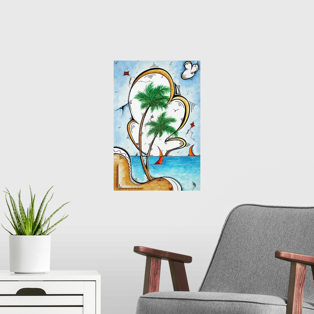 A modern room featuring Summer Daze - Contemporary Beach Kite