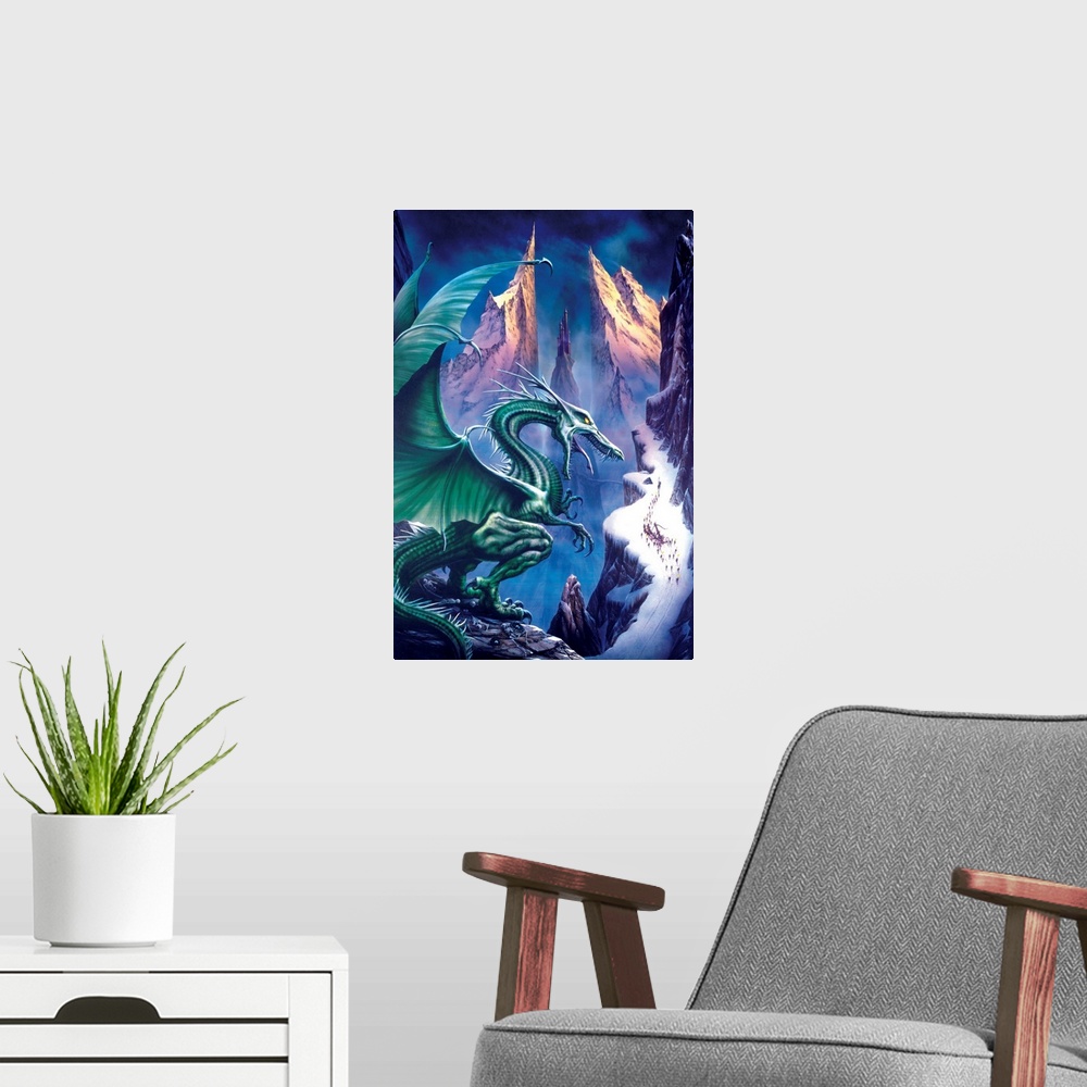 A modern room featuring Dragon Of The North