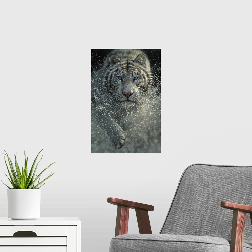 A modern room featuring White Tiger - West and Wild