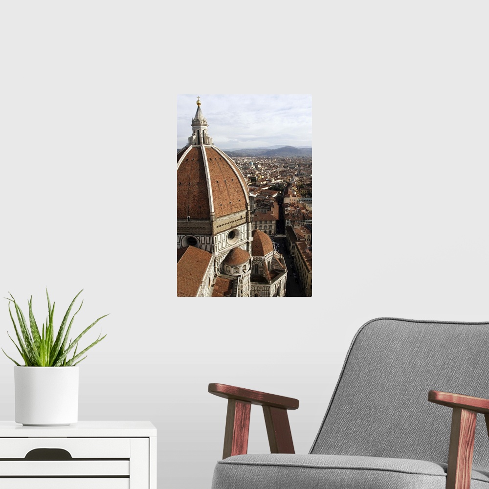 A modern room featuring The Basilica di Santa Maria del Fiore [of the Flower], also called the Dome of Florence Cathedral...