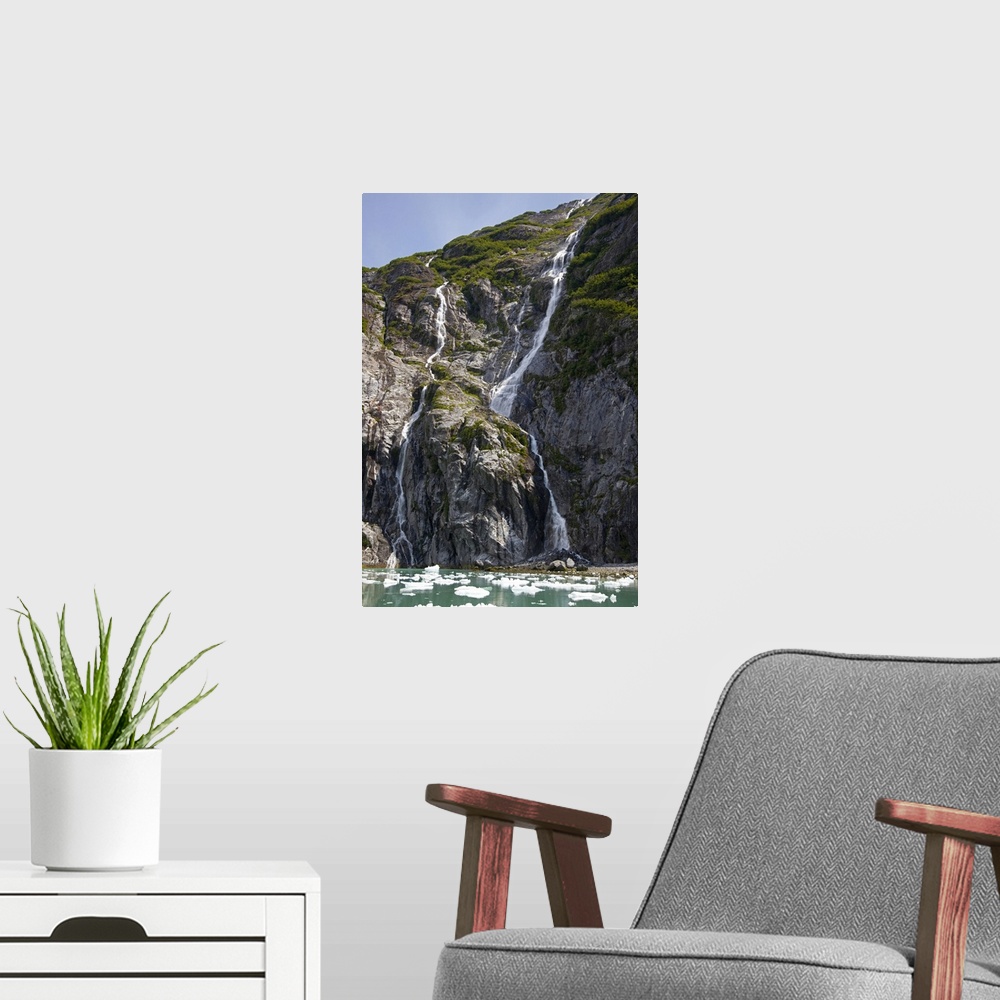 A modern room featuring Waterfalls near South Sawyer Glacier, Tracy Arm, Tracy Arm-Fords Terror Wilderness, Tongass Natio...