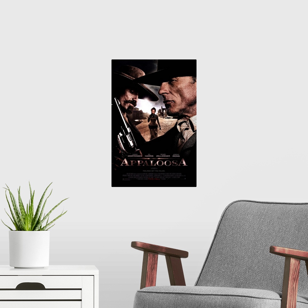 A modern room featuring Appaloosa - Movie Poster