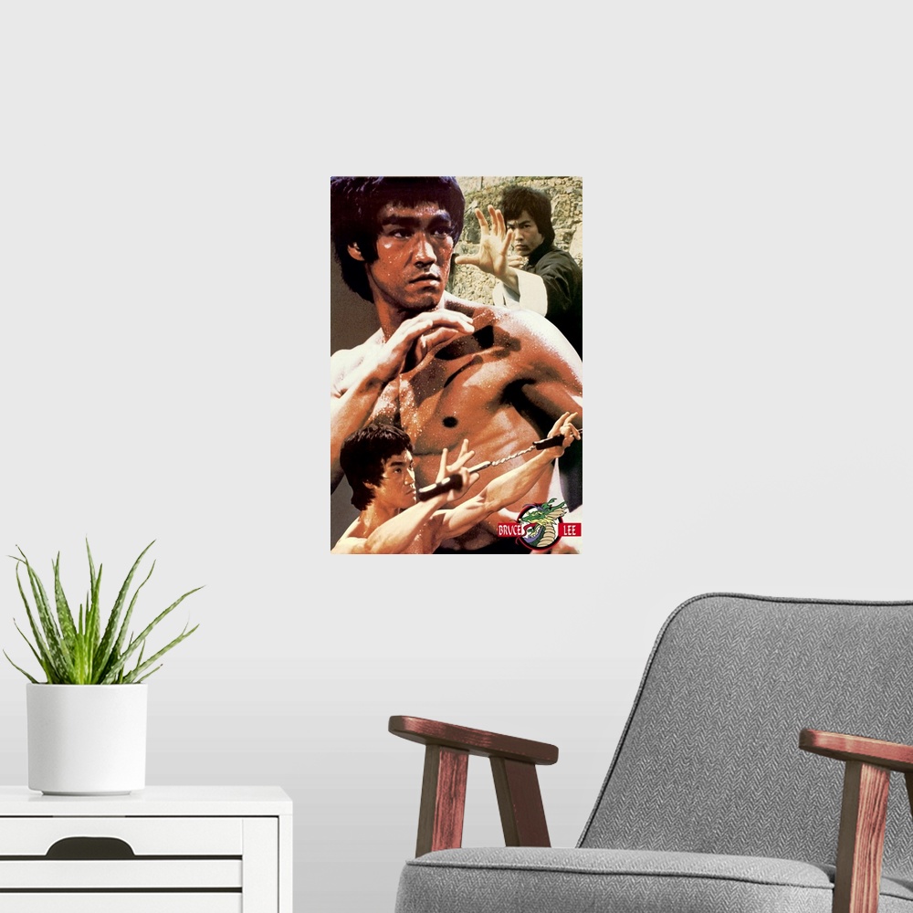 A modern room featuring Bruce Lee ()