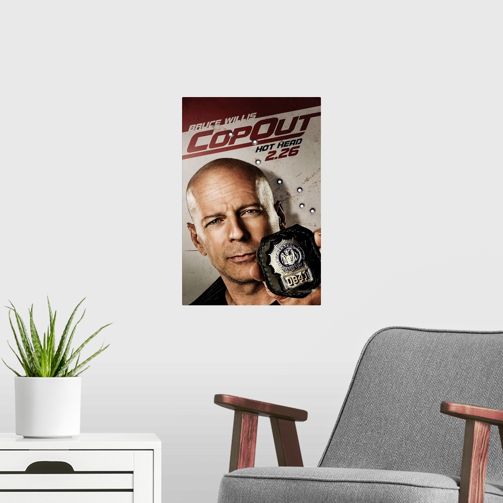 A modern room featuring Cop Out - Movie Poster