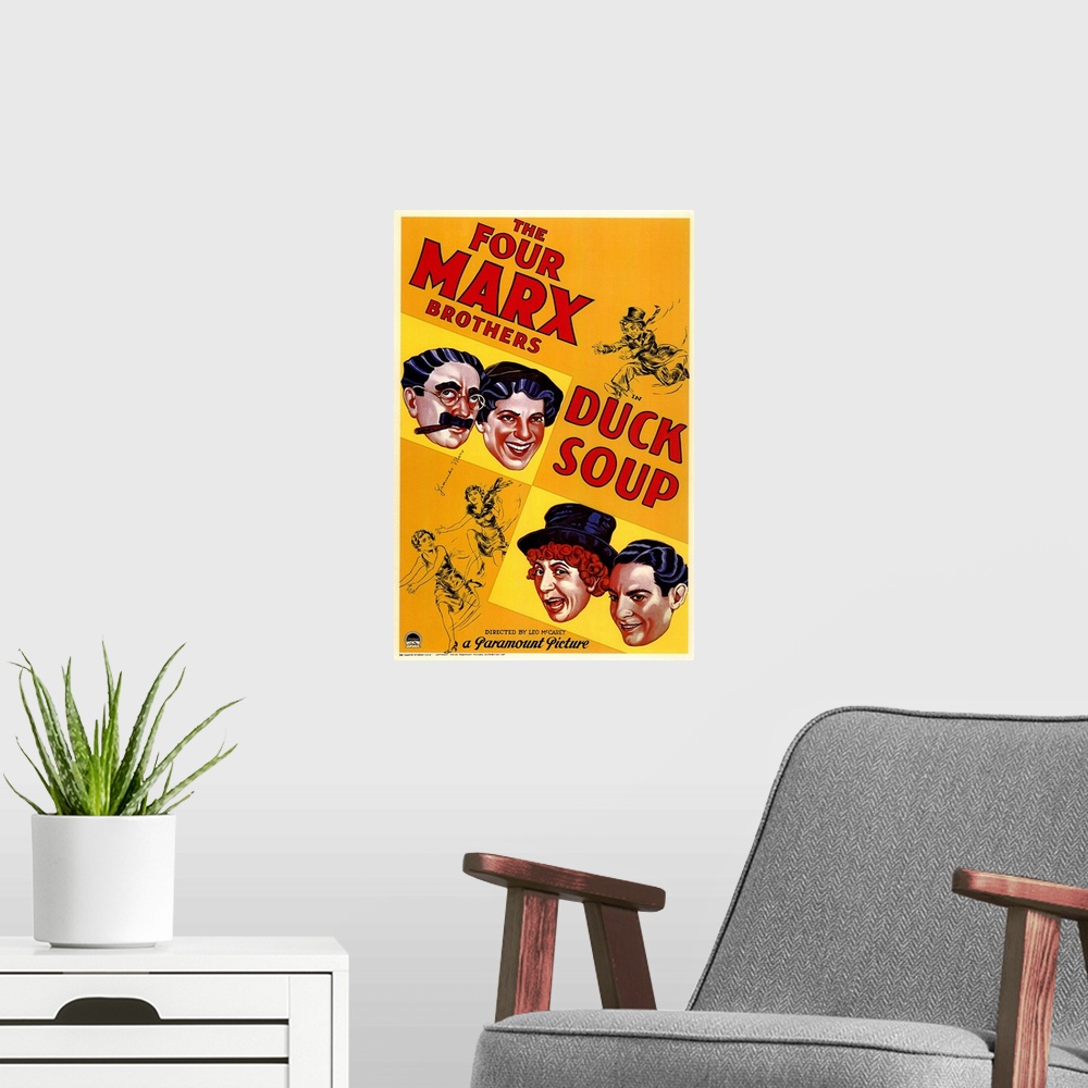 A modern room featuring The Marx Brothers satiric masterpiece (which failed at the box office). Groucho becomes the dicta...