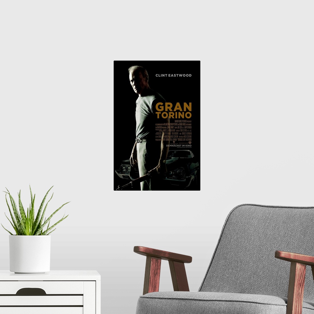 A modern room featuring Gran Torino - Movie Poster - German