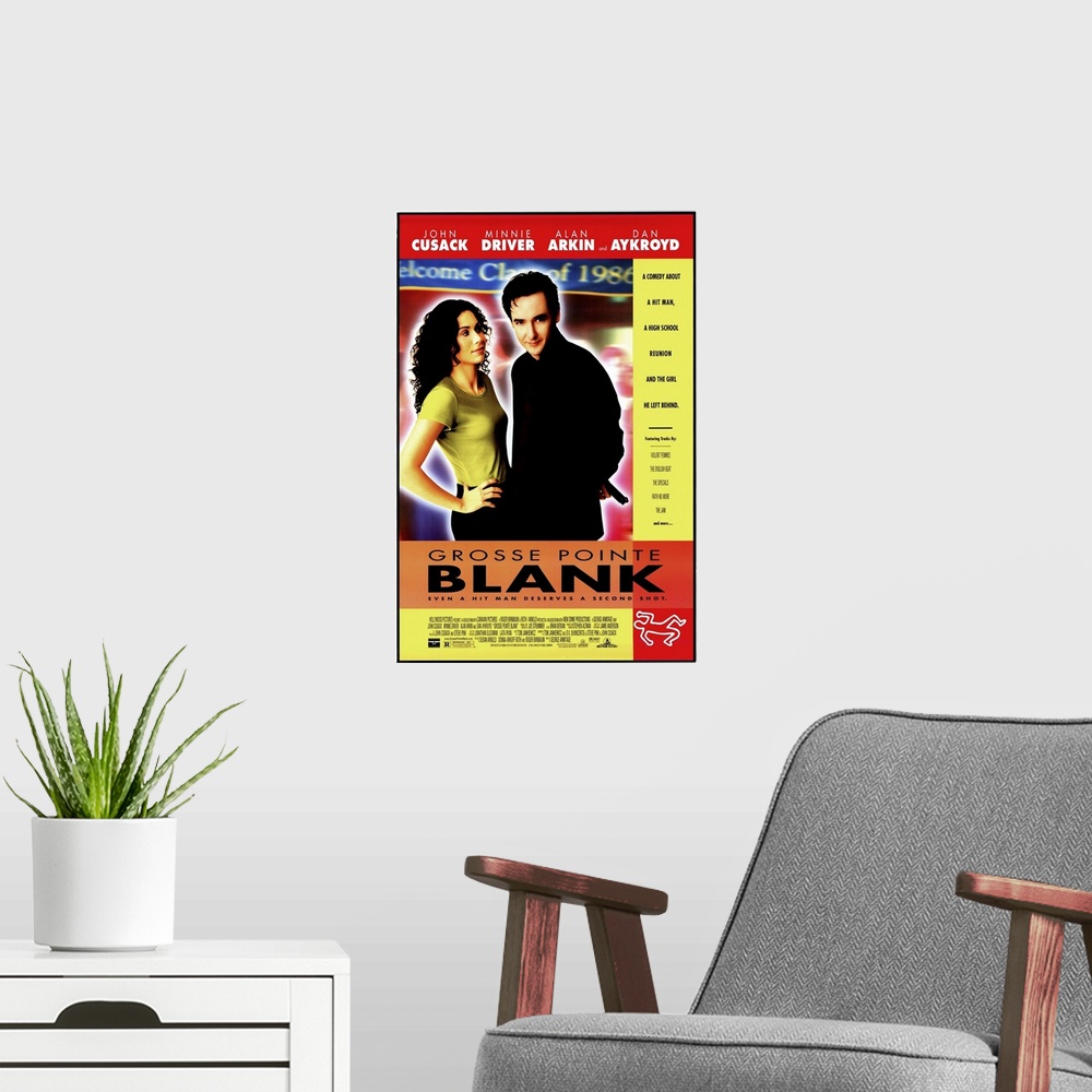 A modern room featuring Grosse Pointe Blank (1997)