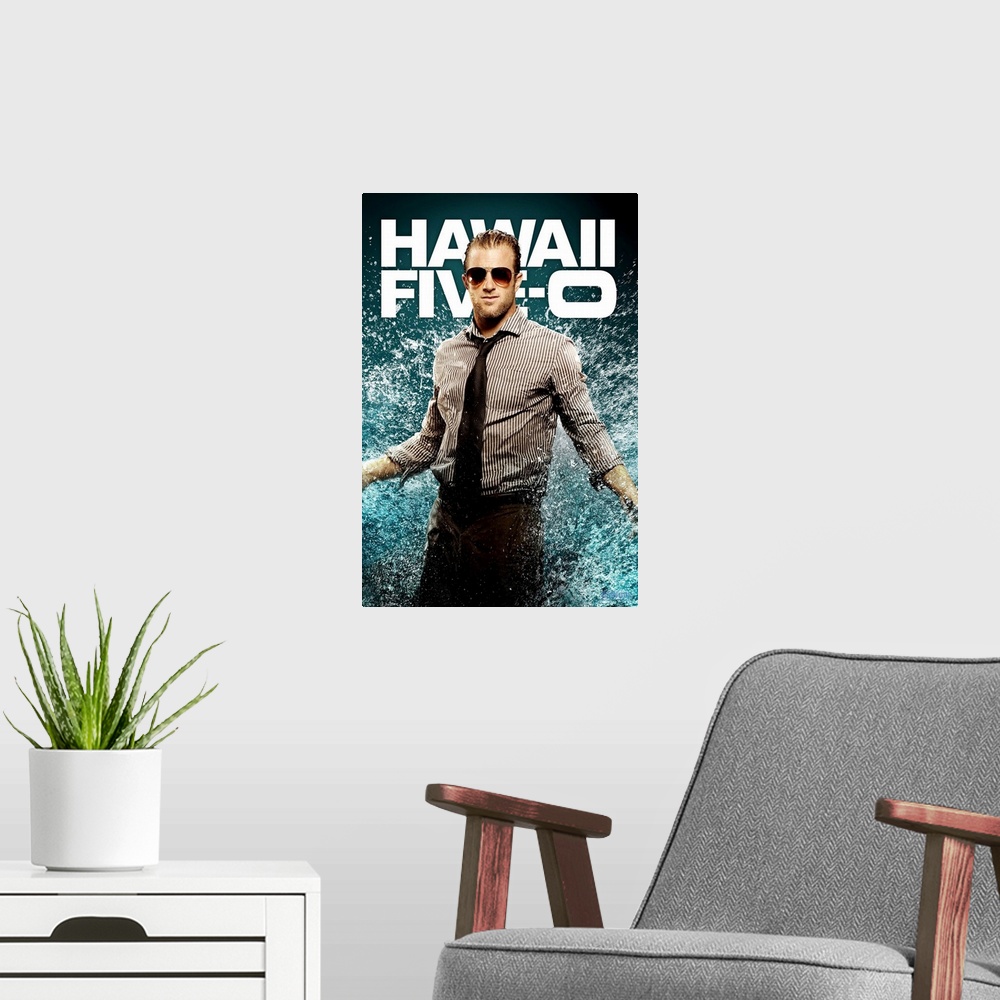 A modern room featuring Hawaii Five-0 - TV Poster
