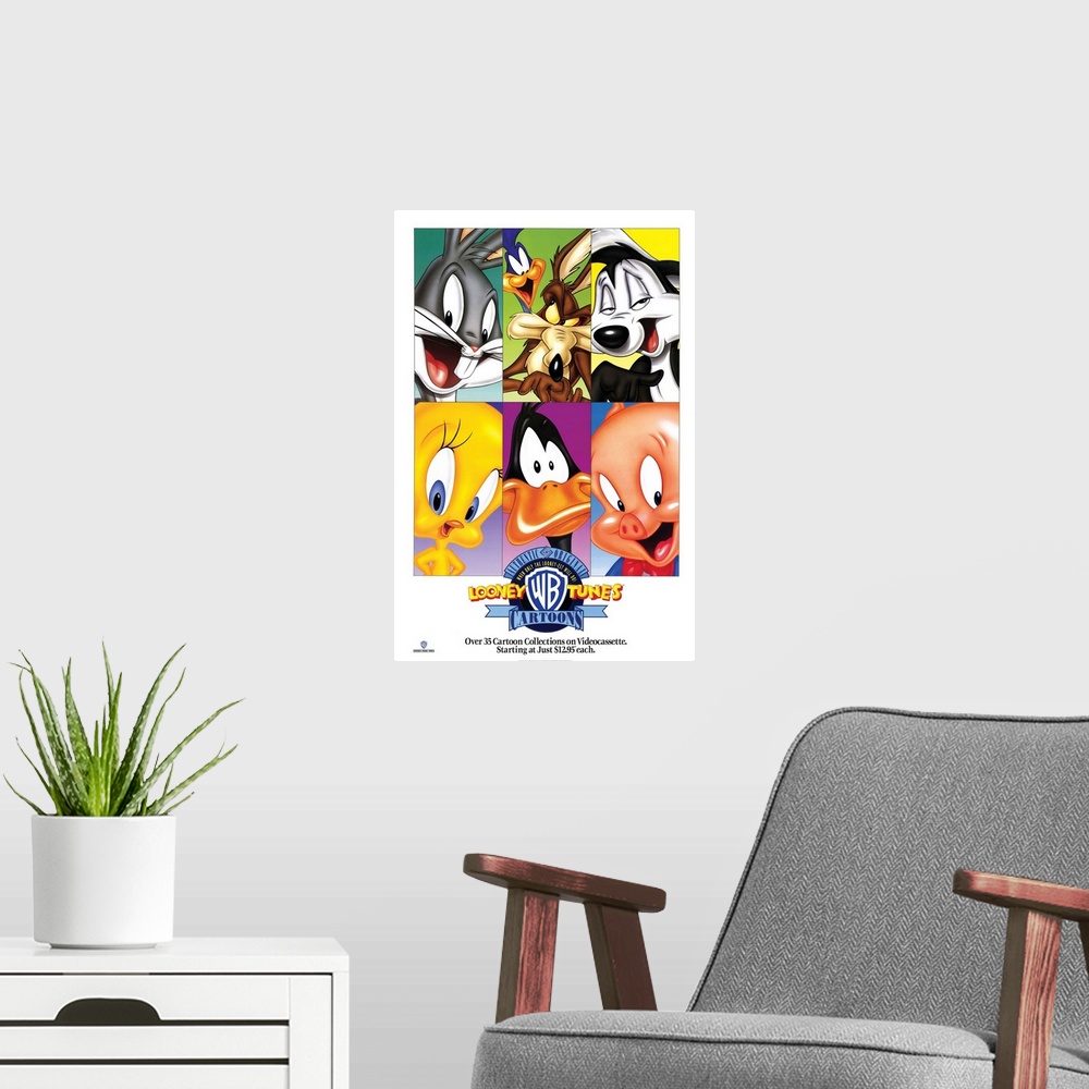 A modern room featuring Looney Toons Collection ()