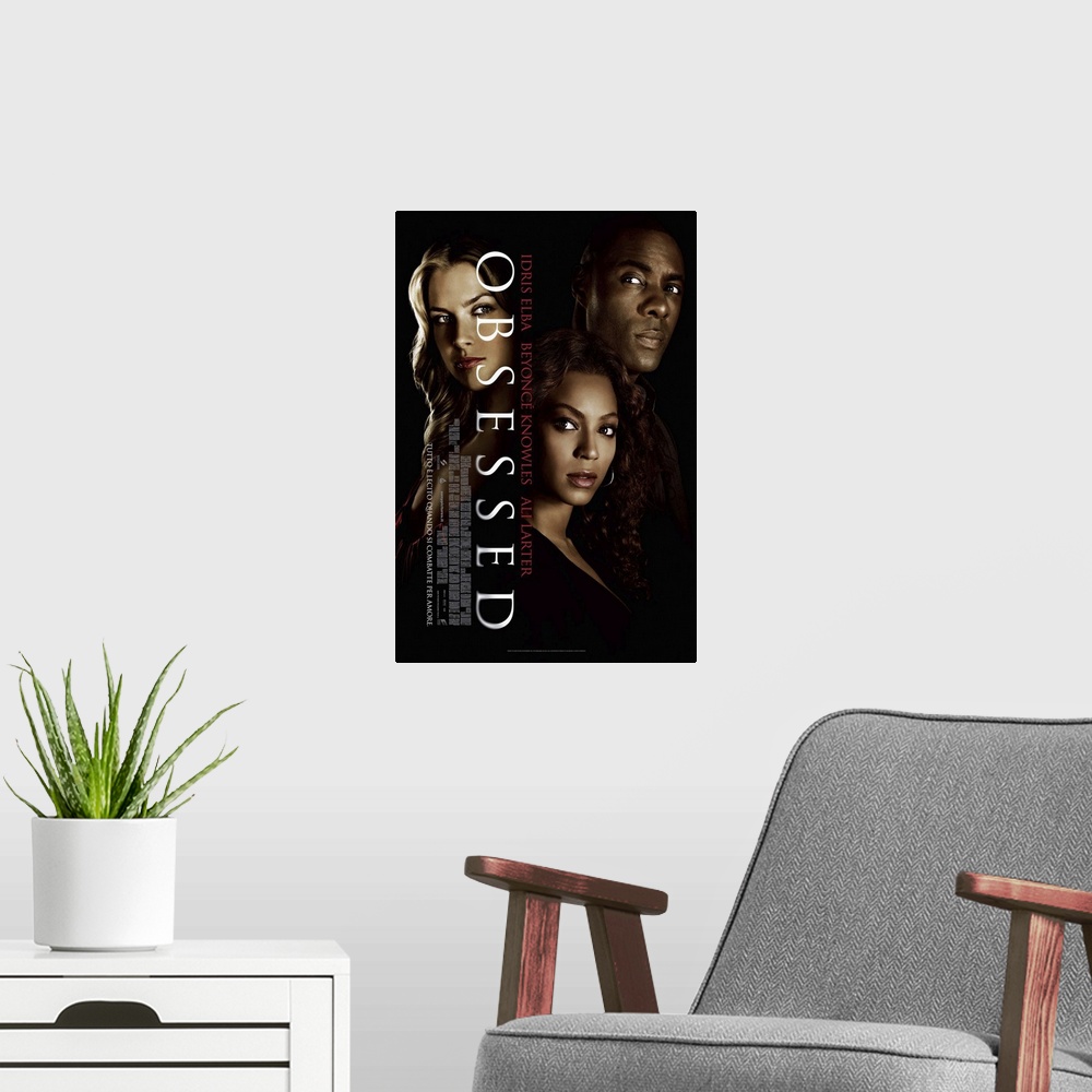 A modern room featuring Obsessed - Movie Poster