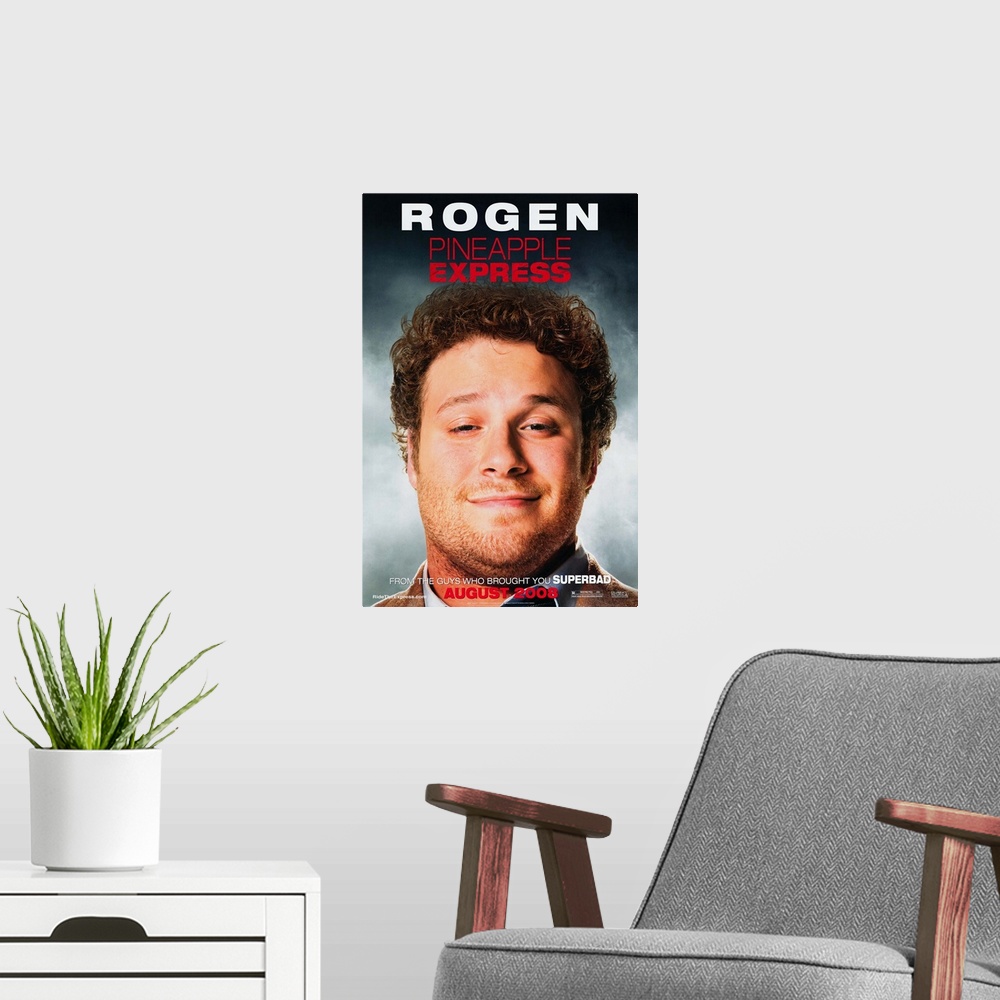 A modern room featuring Pineapple Express - Movie Poster