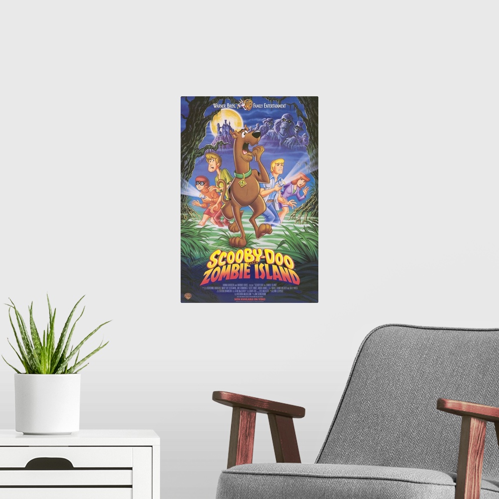 A modern room featuring Scooby Doo on Zombie Island (1988)