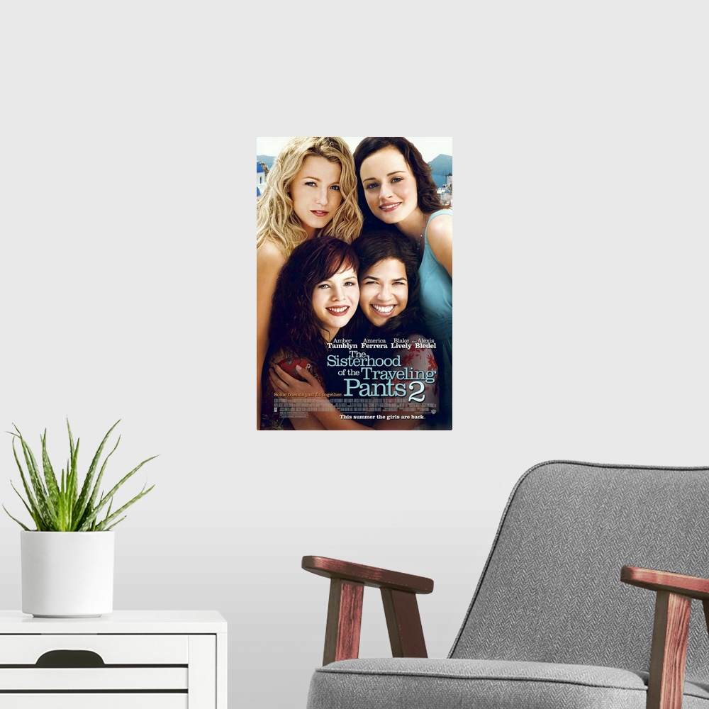 A modern room featuring Sisterhood of the Traveling Pants 2 - Movie Poster