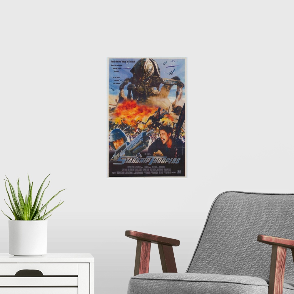 A modern room featuring Starship Troopers ()