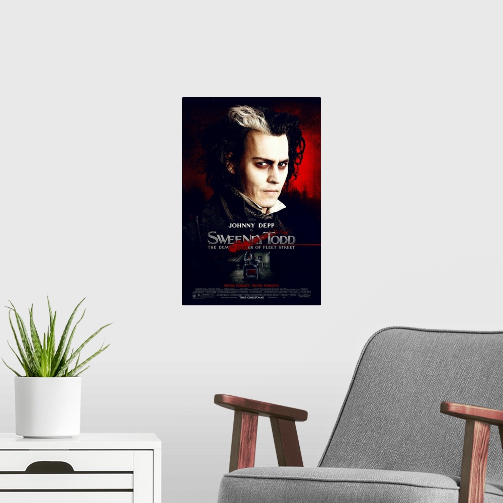 A modern room featuring After hard years in exile for a crime he didn''t commit, Benjamin Barker, now Sweeney Todd, retur...