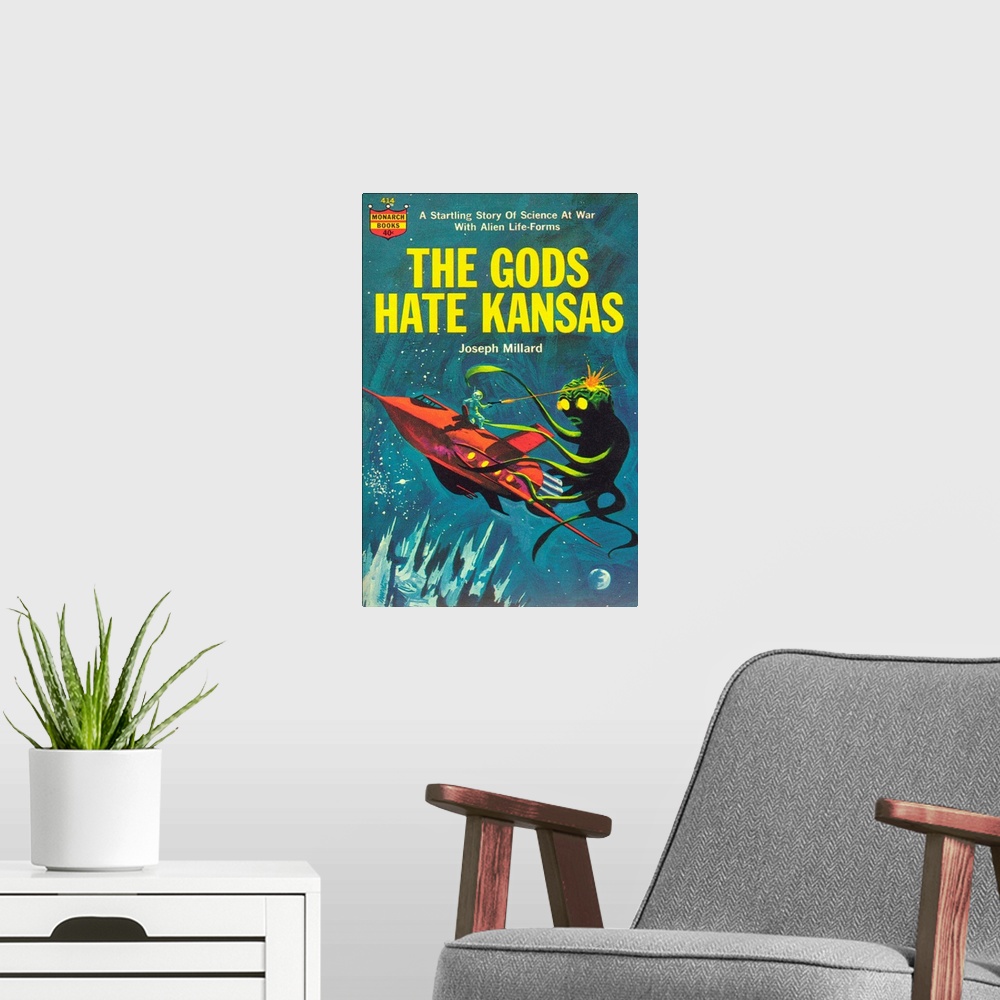A modern room featuring The Gods Hate Kansas ()