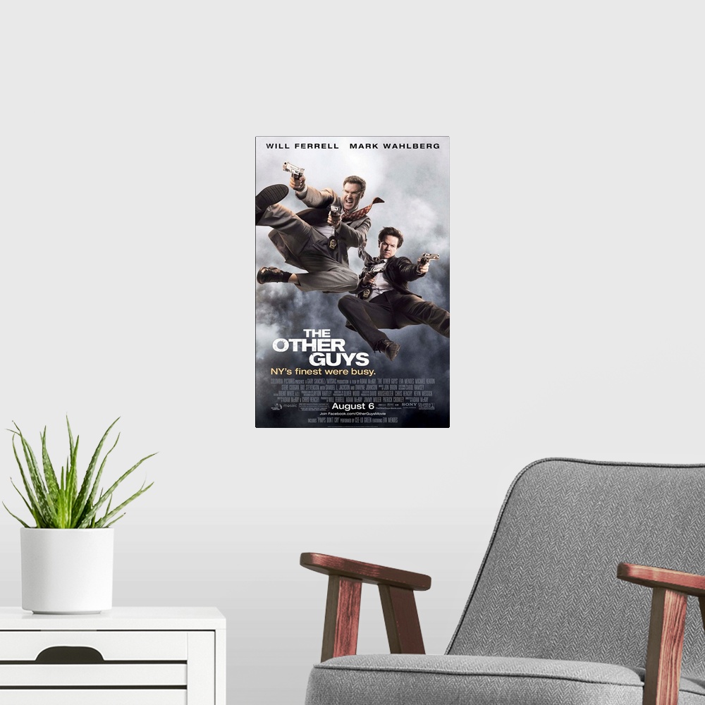 A modern room featuring The Other Guys - Movie Poster