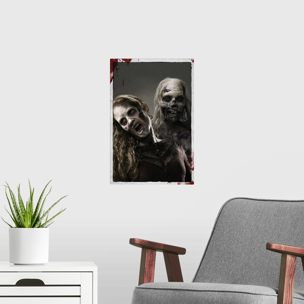 A modern room featuring The Walking Dead - TV Poster
