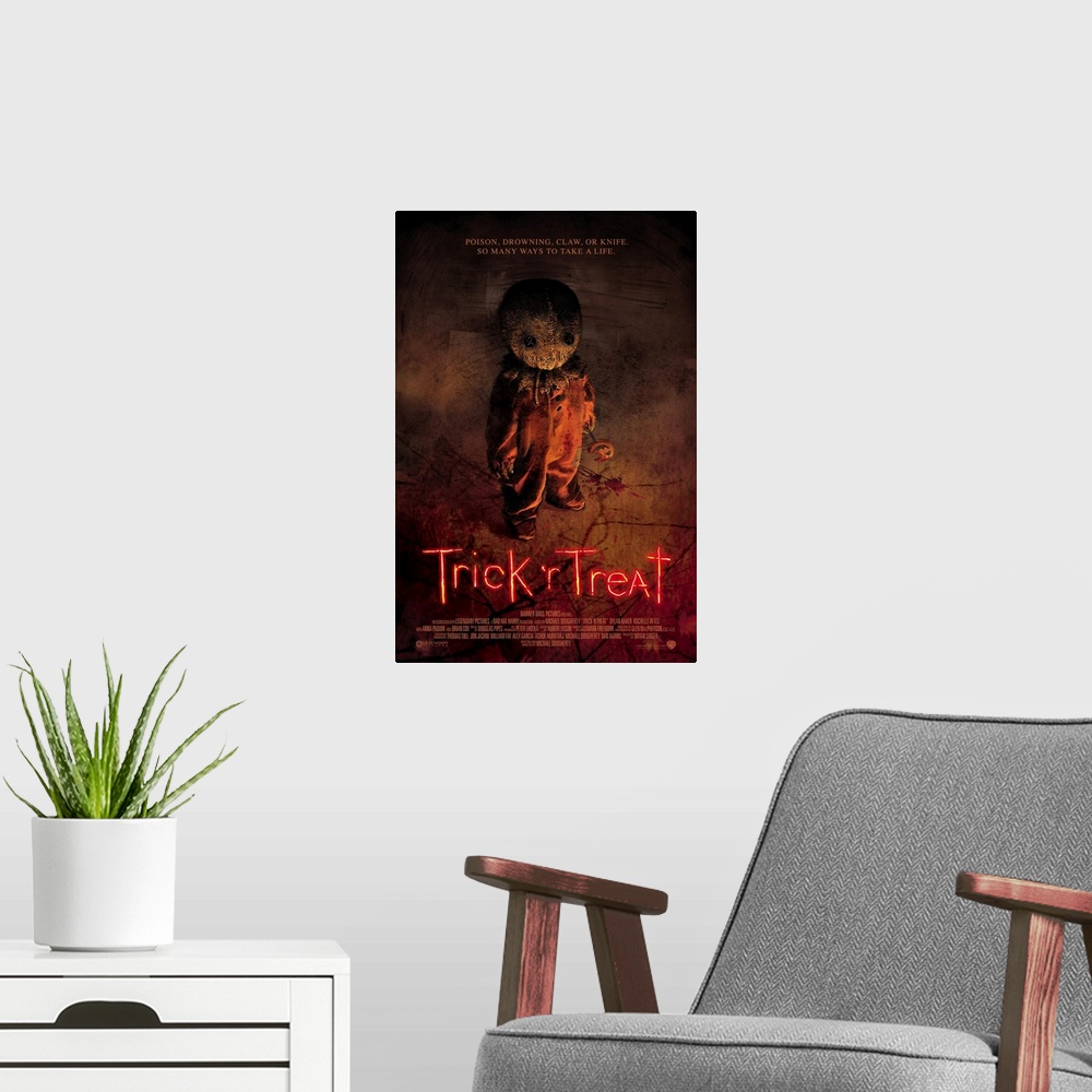 A modern room featuring Trick r Treat (2007)