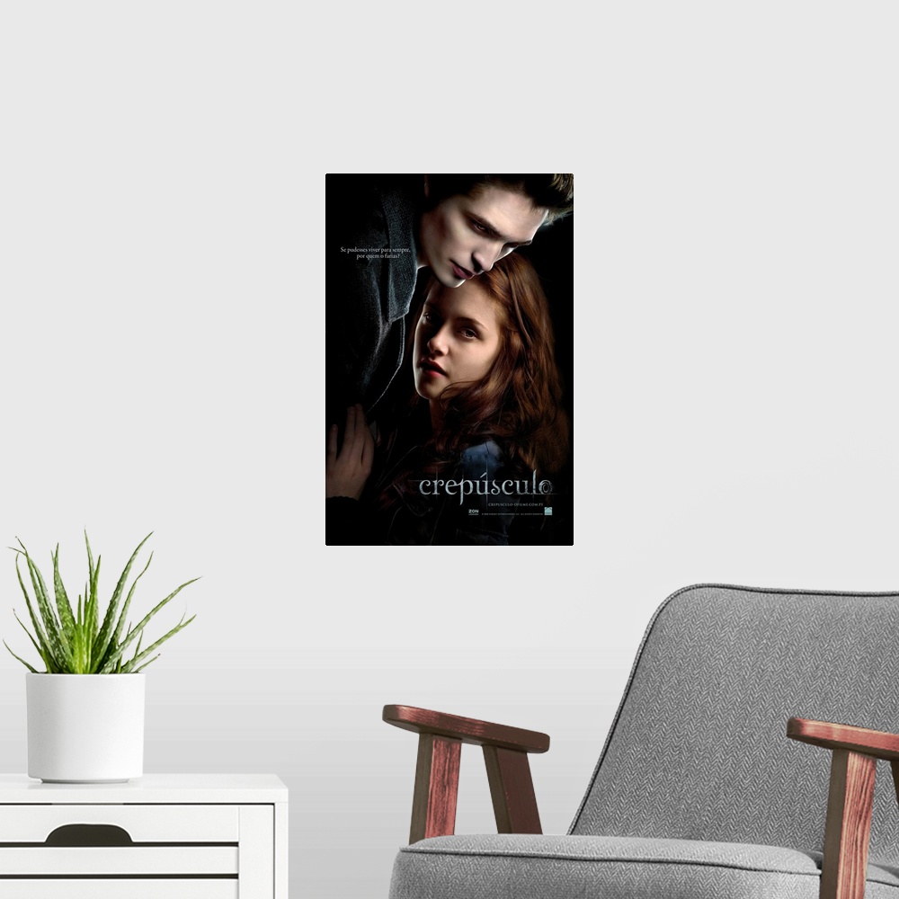 A modern room featuring Twilight - Movie Poster - Portuguese