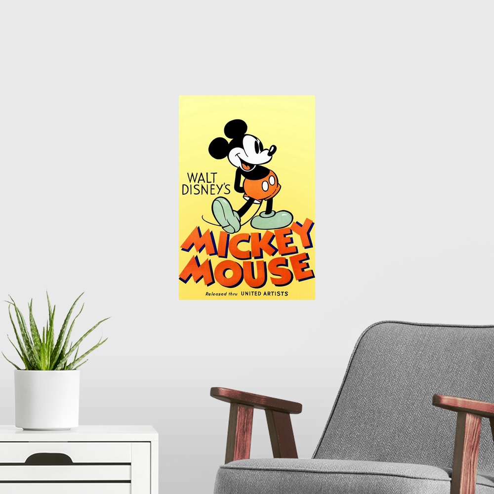 A modern room featuring Walt Disneys Mickey Mouse (1932)