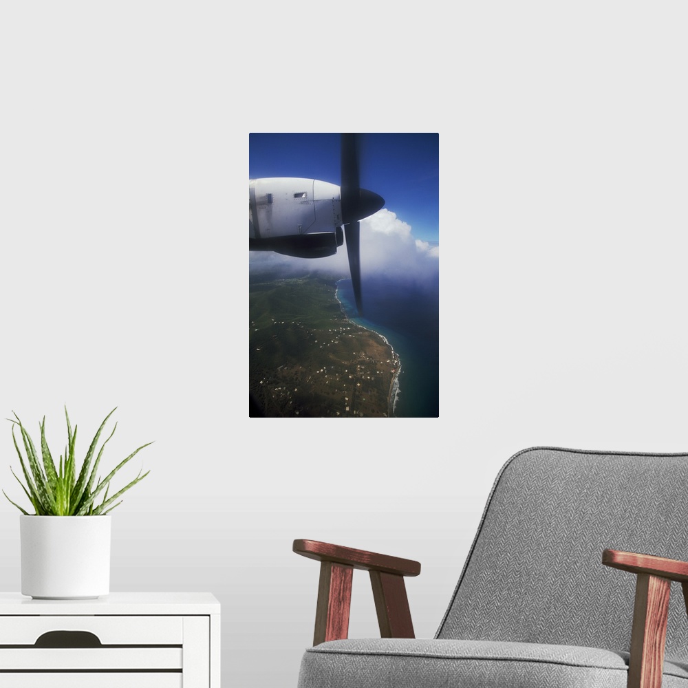 A modern room featuring Aerial Beef Island Tortola British Virgin Islands