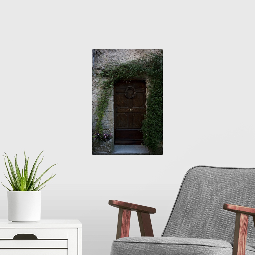 A modern room featuring Doorway of a house, Venasque, Vaucluse, Provence Alpes Cote dAzur, France