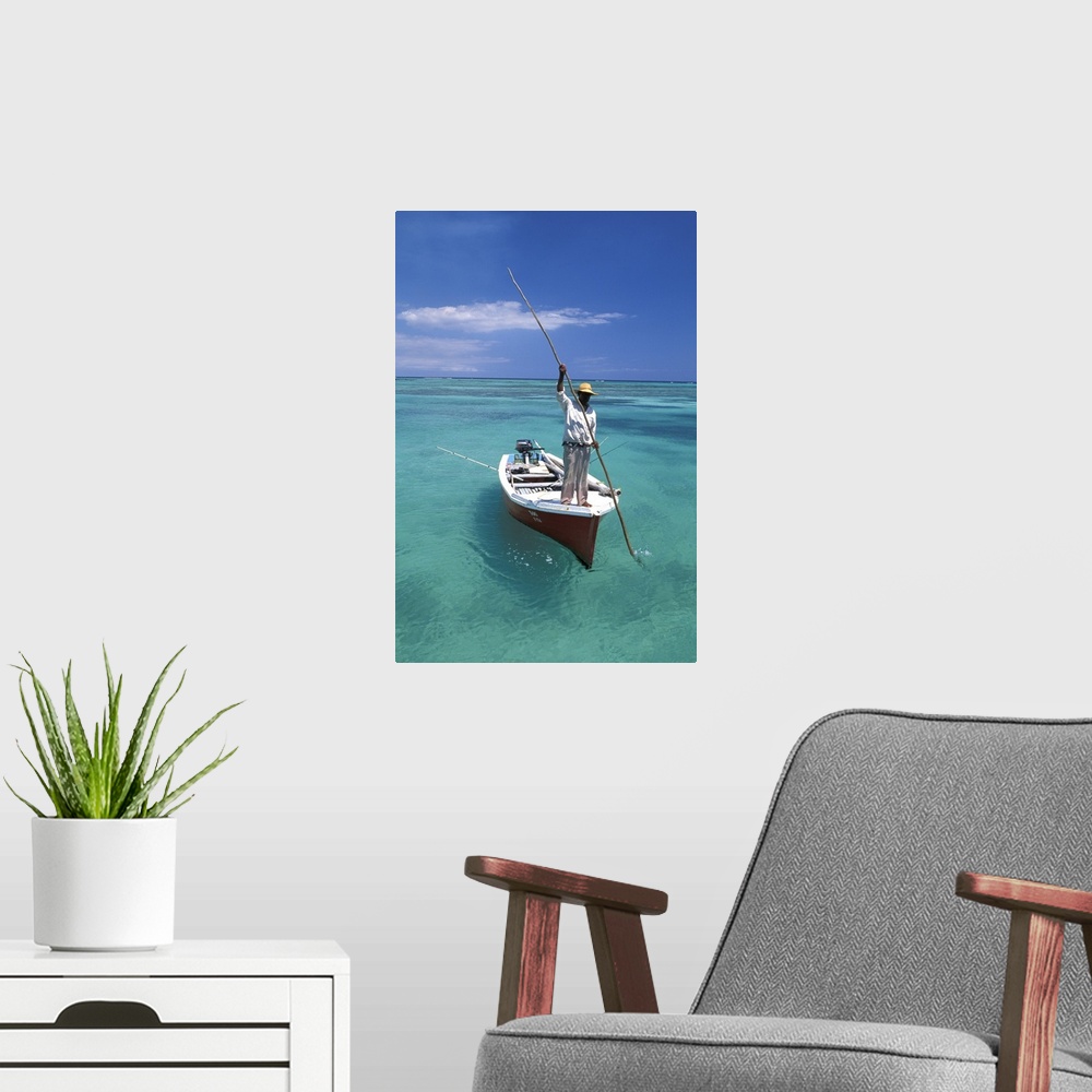 A modern room featuring Fishing Boat Mauritius