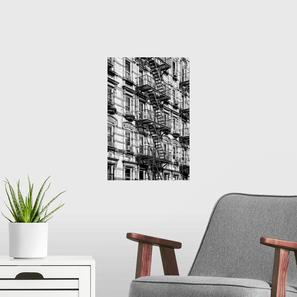 A modern room featuring "Black Manhattan Collection" by Philippe Hugonnard. This is a new series of original black and wh...