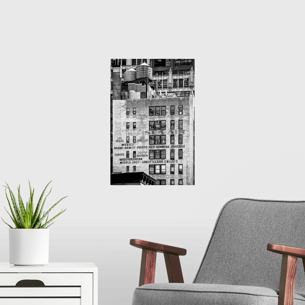 A modern room featuring "Black Manhattan Collection" by Philippe Hugonnard. This is a new series of original black and wh...