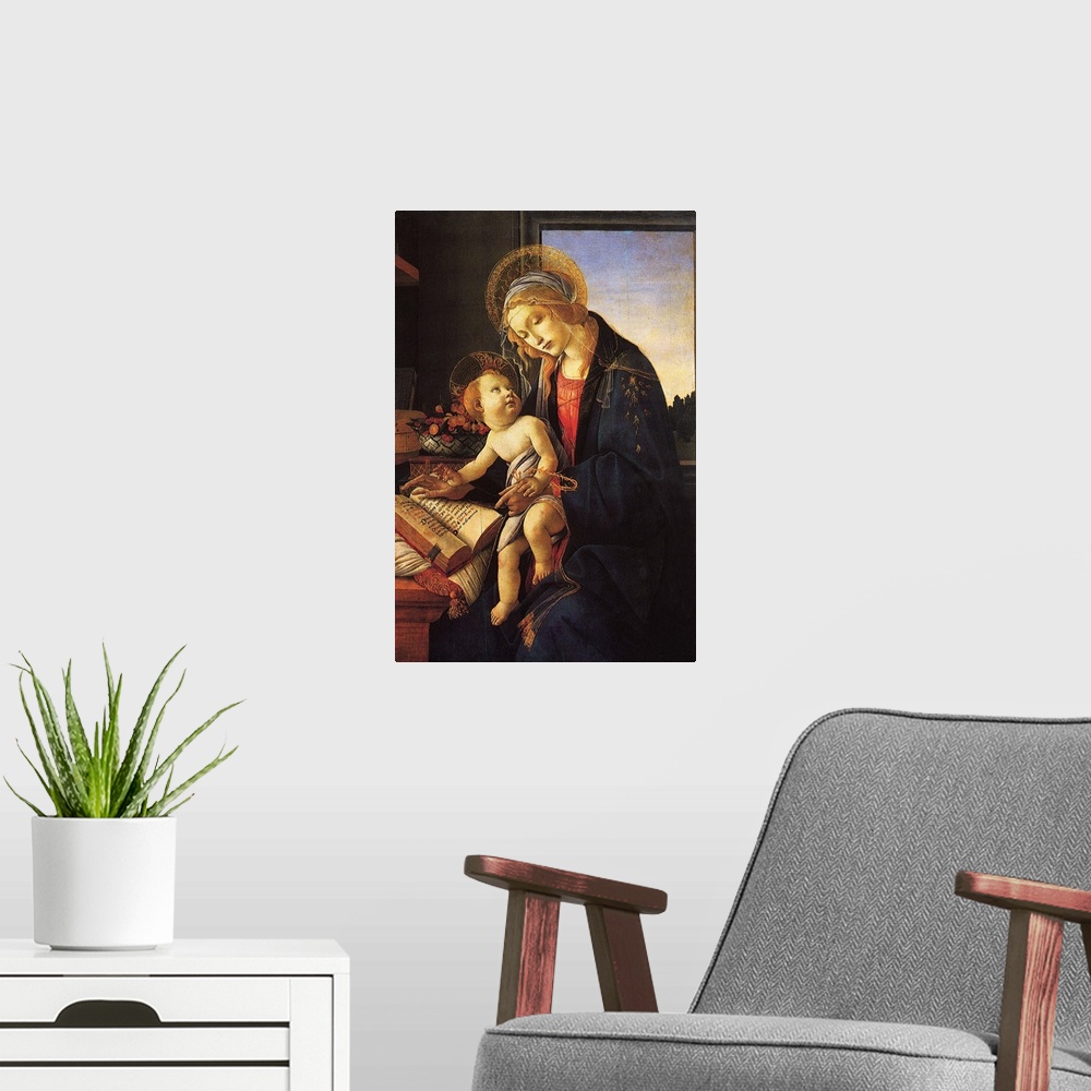A modern room featuring Lady Madonna With Child