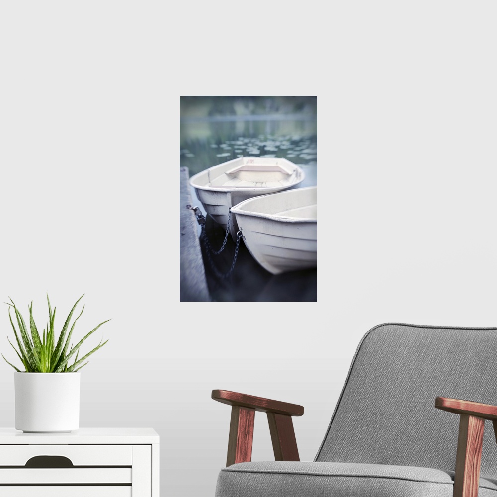 A modern room featuring Boats