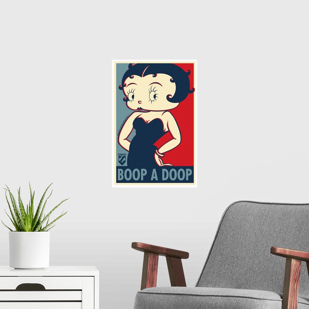 A modern room featuring Betty Boop