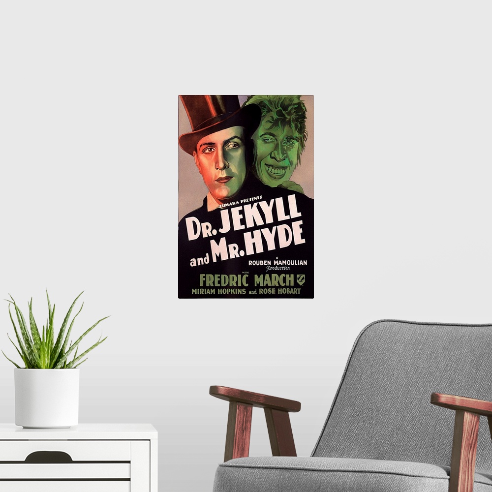 A modern room featuring Dr Jekyll and Mr Hyde Heads
