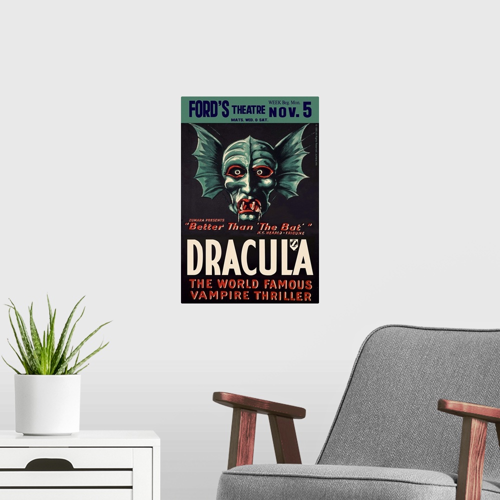 A modern room featuring Dracula Ford's Play