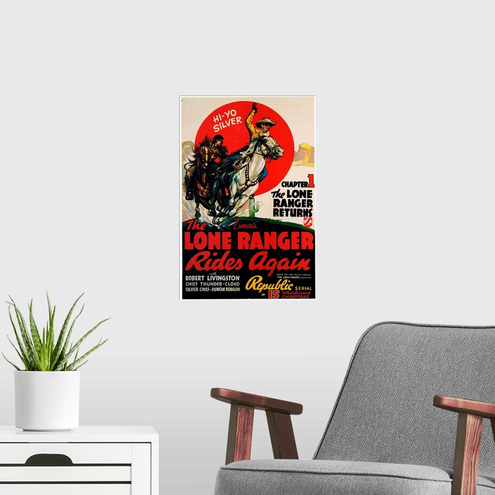 A modern room featuring The Lone Ranger Rides Again CH 1 Returns