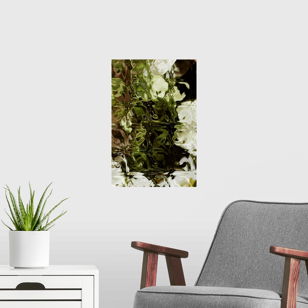 A modern room featuring Moss and Petals