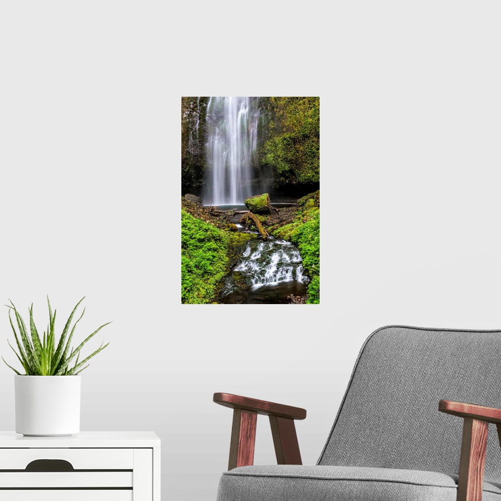 A modern room featuring View of Multnomah Falls in Portland, Oregon.