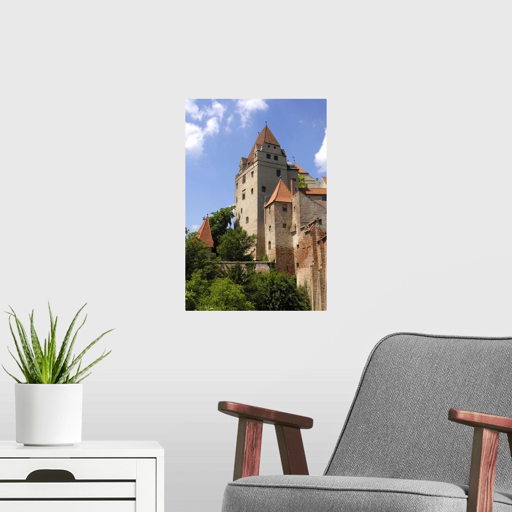 A modern room featuring Castle Burg Trausnitz, Landshut, Bavaria, Germany