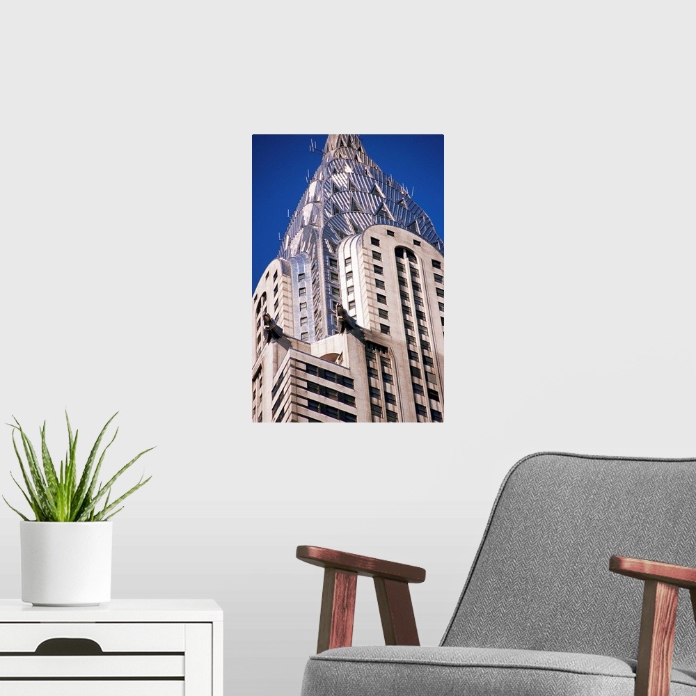 A modern room featuring Chrysler Building, New York City, New York State