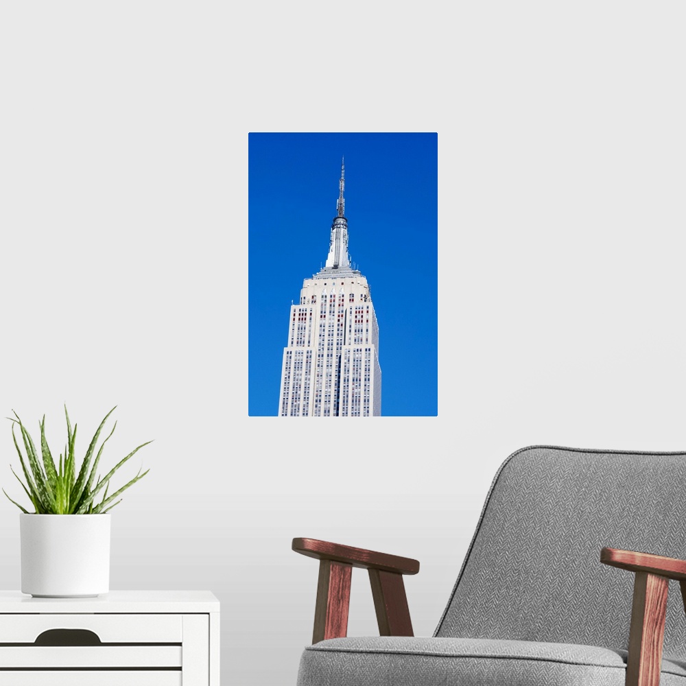 A modern room featuring Empire State Building, Manhattan, New York City, New York, USA