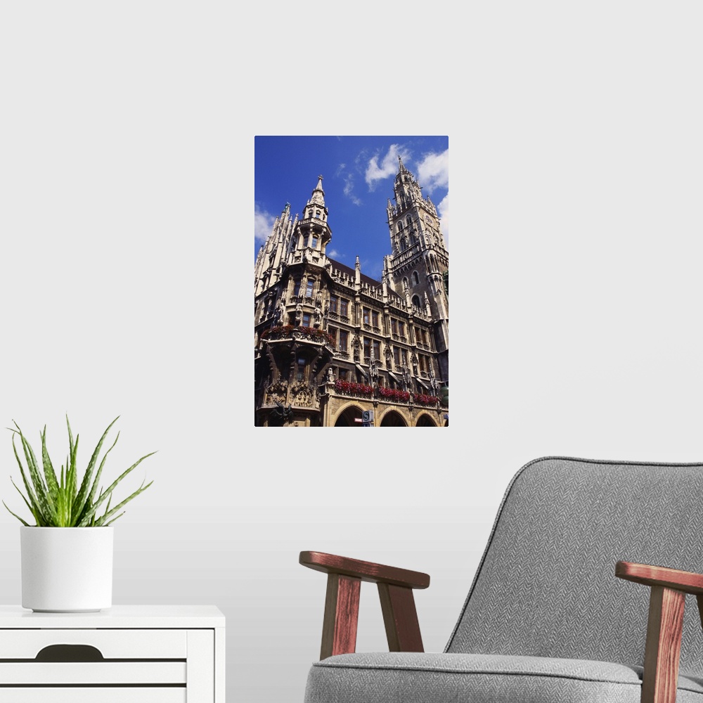 A modern room featuring Gothic Town Hall, Munich, Bavaria, Germany.
