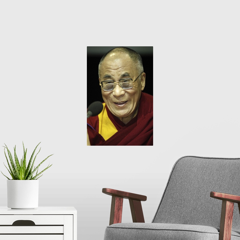 A modern room featuring H.H. Dalai Lama in Paris-Bercy, France, Europe.