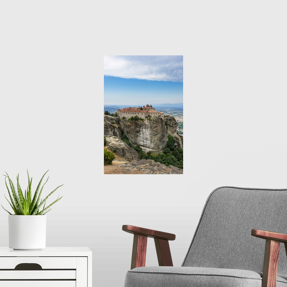 A modern room featuring Holy Monastery of St. Stephen, UNESCO World Heritage Site, Meteora Monasteries, Greece, Europe