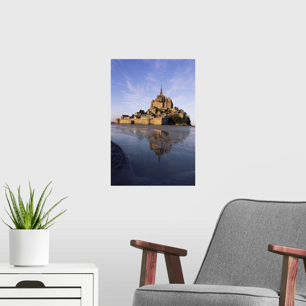 A modern room featuring Mont Saint Michel (Mont-St. Michel), Manche, Normandie (Normandy), France