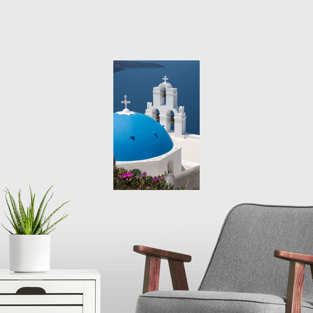 A modern room featuring Oia, Santorini, Cyclades, Greek Islands, Greece, Europe