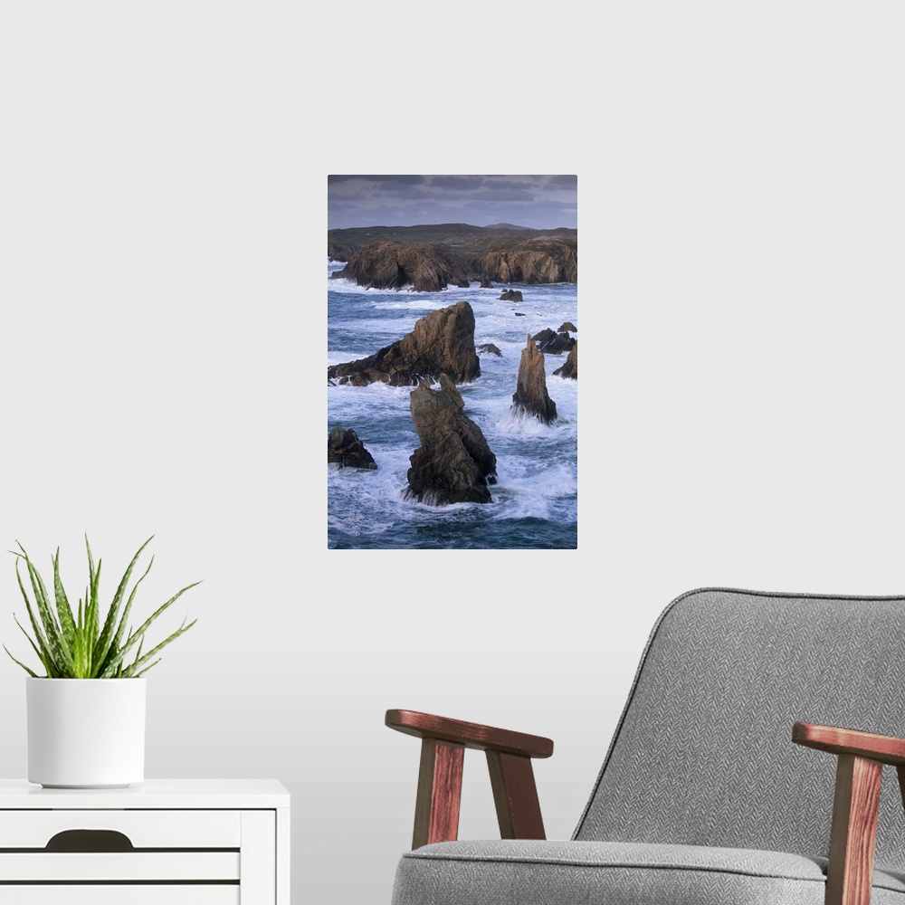A modern room featuring Rugged west coast of Lewis, Isle of Lewis, Outer Hebrides, Scotland, UK