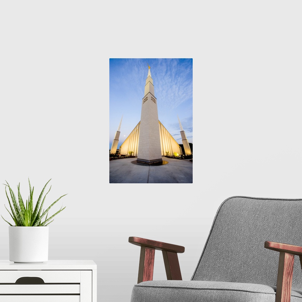 A modern room featuring The Boise Idaho Temple was dedicated in 1982 and again in 1984. It was the 27th temple to be buil...