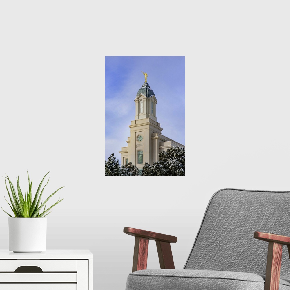 A modern room featuring The Cedar City Utah Temple will be the seventeenth temple built in Utah. When completed in Decemb...