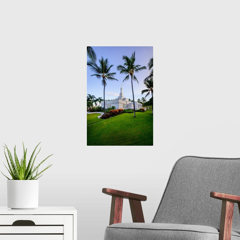 A modern room featuring The Kona Hawaii Temple is located in warm Kailua Kona, Hawaii. It is the 70th operating temple an...
